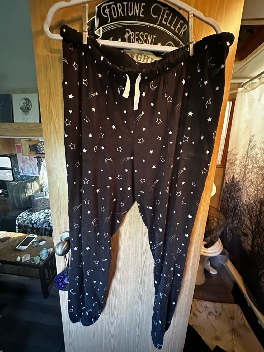 Black Star & Moon Jogger Jammies with Drawstring